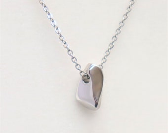 Stainless Steel Square Pendant with Stainless Steel Chain Necklace Unisex