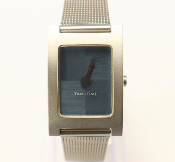 Tam Time Watch 1990's (Blue Checkered Dial) Vinta… - image 3