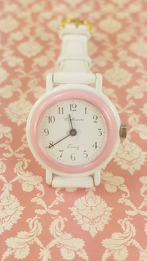 Cofram Swiss Made Ladies Watch White Leather Band 