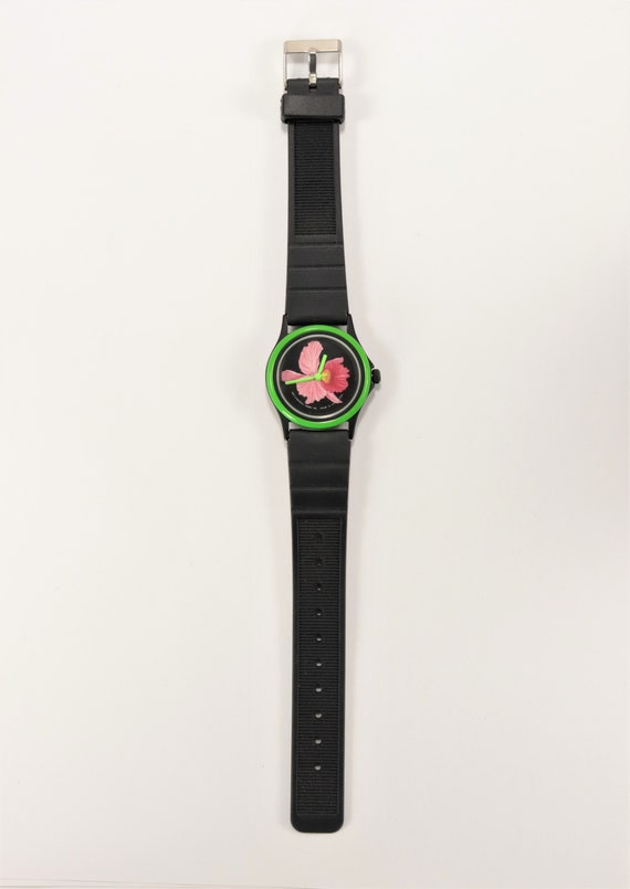 Pink Hibiscus Flower Watch made by Watchworks Haw… - image 3