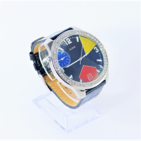 GUESS Fashion Watch Dual Time LARGE unisex 1990's… - image 4