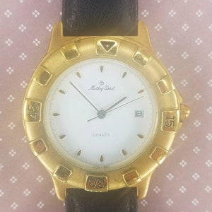 Mathey Tissot Men's Watch Stainless Steel Gold Plated Vintage NEW 1990's image 1
