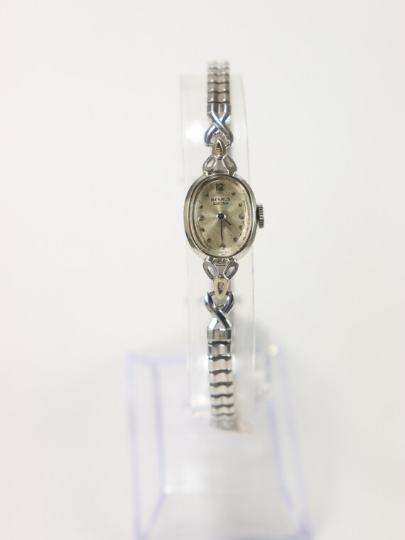 Benrus Ladies 14K White Gold Vintage Preowned wat… - image 4