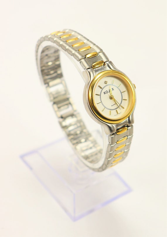 KOJEX Ladies Two-Tone Analog Watch with Stainless… - image 3