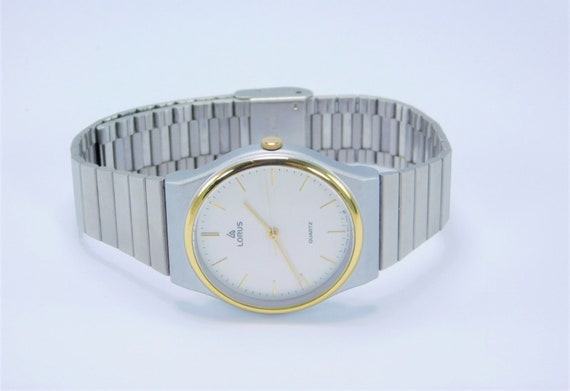 Lorus Watch Stainless Steel Gold Plated 1990's Br… - image 6