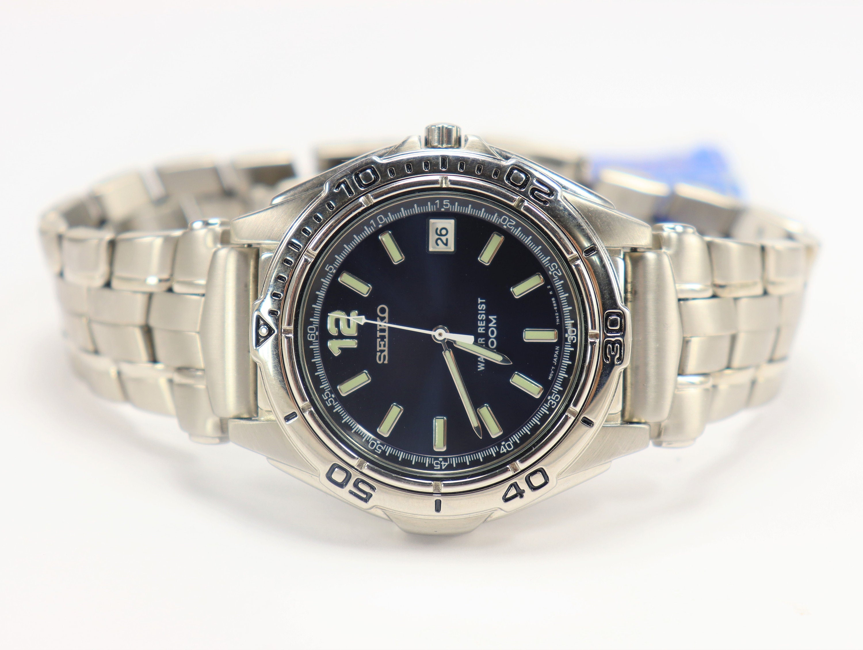 Seiko the Great Blue Stainless Steel Watch VERY RARE - Etsy