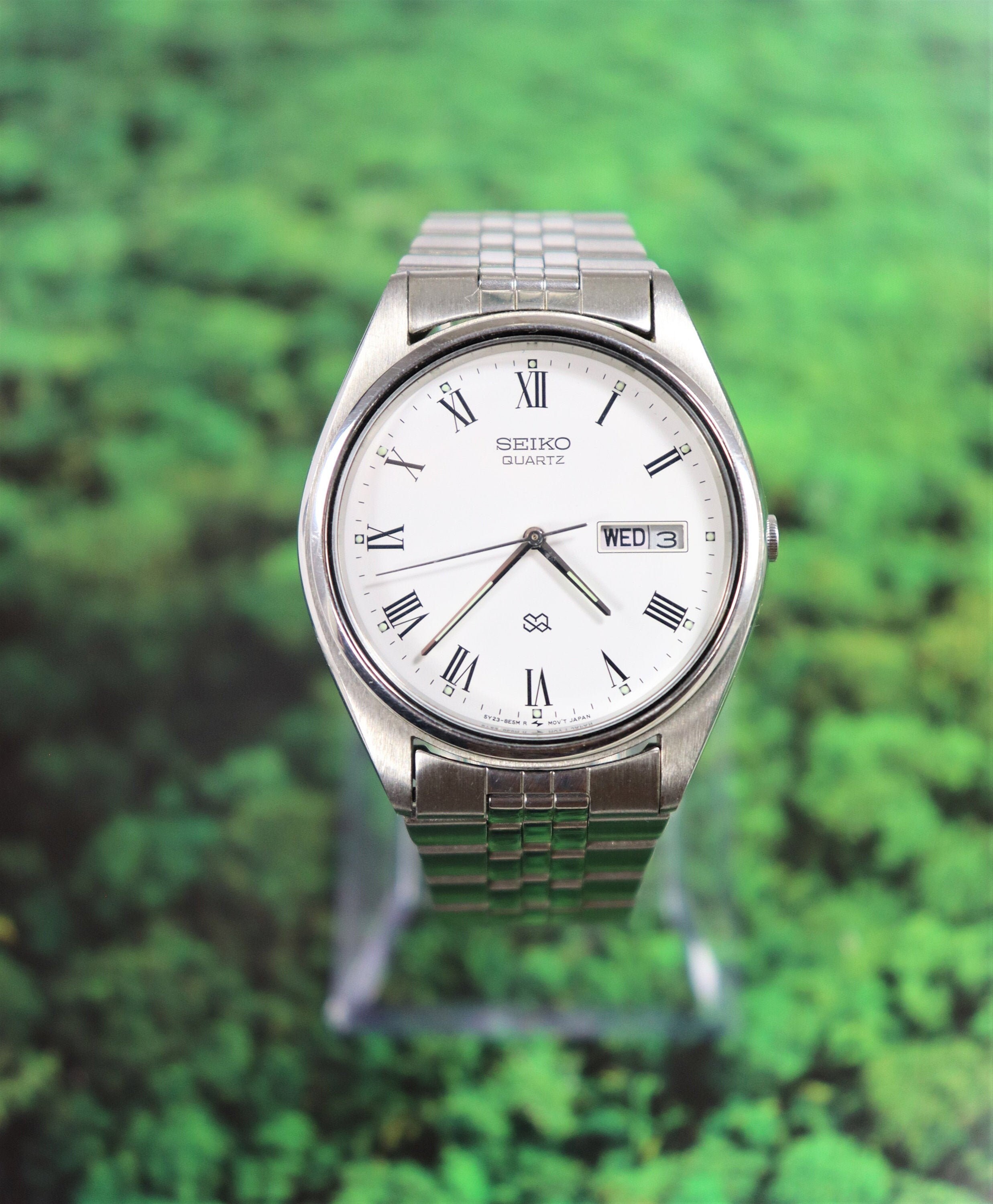 SEIKO Stainless Steel Silver Watch With Day/date Unisex - Etsy UK