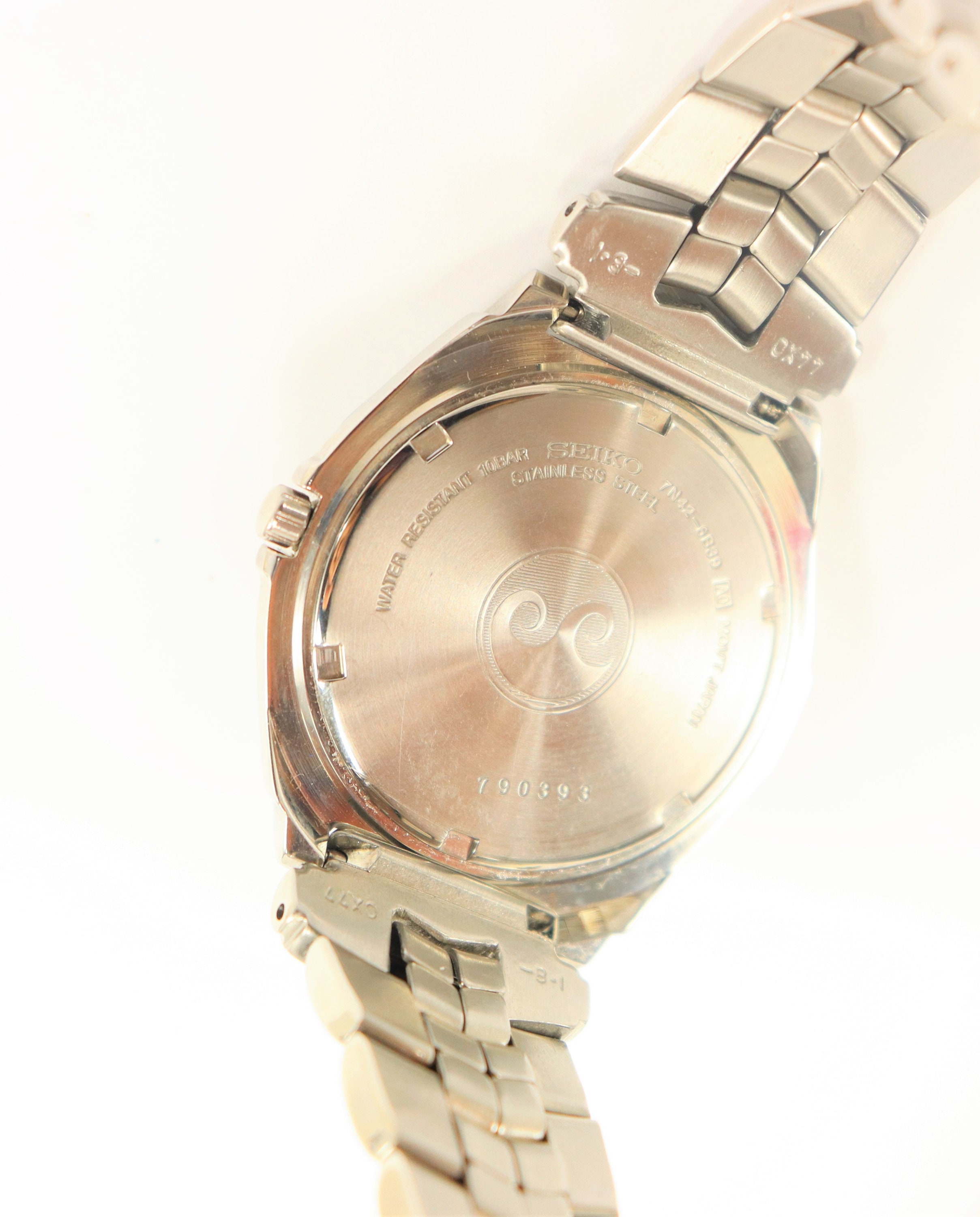 Seiko the Great Blue Stainless Steel Watch VERY RARE 1990 s