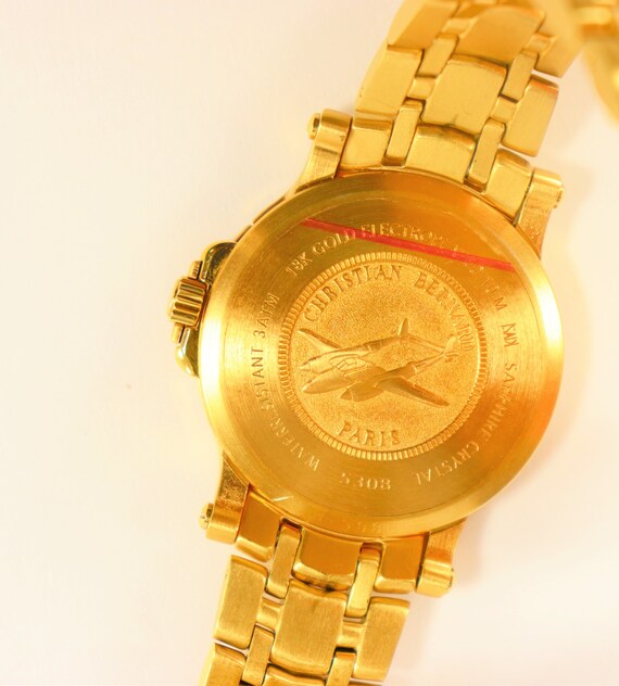 Christian Bernard Gold Plated Stainless Steel Men s W Gem