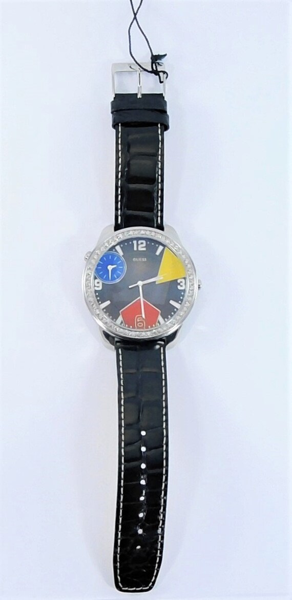 GUESS Fashion Watch Dual Time LARGE unisex 1990's… - image 3