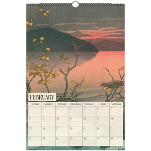 2026 Japanese Art Calendar, Shin-hanga Prints by Kawase Hasui image 4