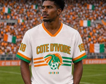 Custom Ivory Coast Soccer Jersey, Personalized Cote d'Ivoire Football Shirt, Retro Fan Apparel with Name Number