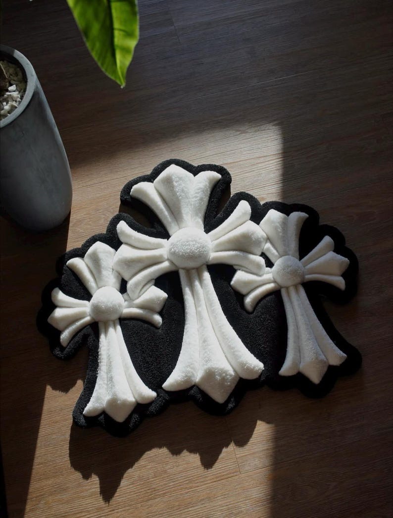 Chrome Hearts Inspired Tufted Rugs - Etsy
