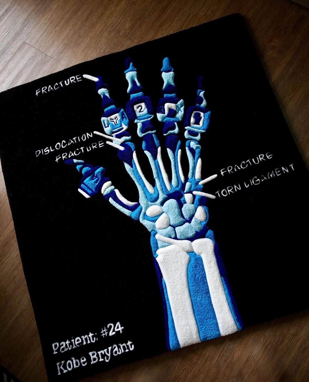 Custom Kobe Bryant X-ray of a Champion Tufted Rug - Etsy Canada
