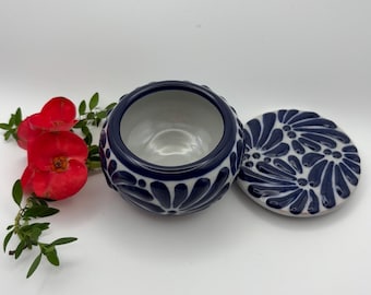 Caixa de cerâmica Talavera para bijuterias | Decoração mexicana feita à mão