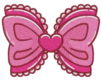 Bow Machine Embroidery Design, Mini Bow Design, Baby Girl Embroidery Design, Girl Bow Machine Embroidery, PES DST, Instant Download