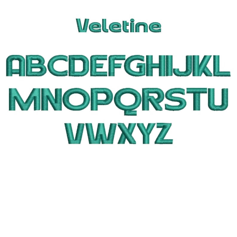 10 Modern Cursive Machine Embroidery Font, Monogram Script Alphabet, Satin Stitch, PES DST, Small Signature Font, 6 Sizes, Instant Download