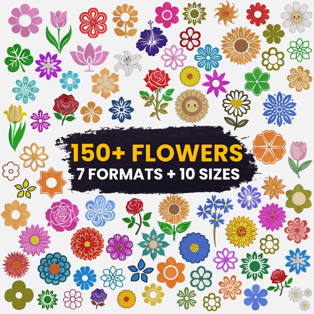 150+ Mini Flower Embroidery Designs, Mini Flowers Embroidery, Floral ...