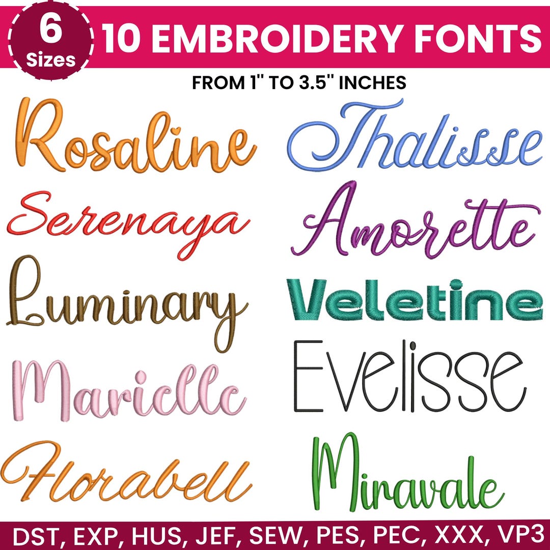 Modern Cursive Machine Embroidery Font, Monogram Script Alphabet, Satin ...