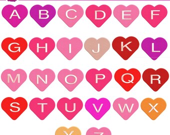 Heart Font Embroidery, Floral Font Machine Embroidery Designs, Heart Alphabet, Monogram Embroidery Font, PES DST, 7 sizes, Instant Download