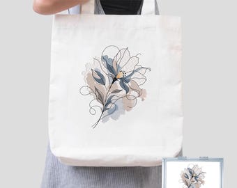 Modern Lily Machine Embroidery Design, Watercolor Floral Pattern, Abstract Flower Digital Embroidery File, 16 Sizes, Instant Download