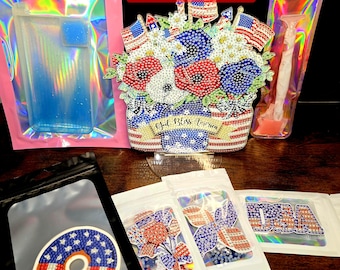 4th of July Mystery Diamond Painting Acrylic Stand Bundles