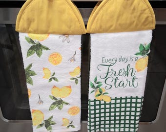 Hanging Kitchen Towels ~ matching set of 2 - see variations for other designs