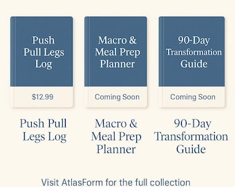 Progressive Overload Tracker Printable | 12 Week Strength Training Log | Hypertrophy Workout Planner PDF