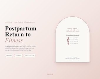 Postpartum Fitness Planner | Diastasis Safe 4 Phase Recovery Workout (Digital Download)