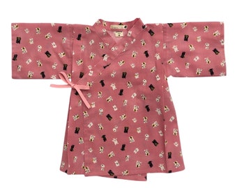 KIMONO BEBE, ENFANT, en tissu japonais, manekineko