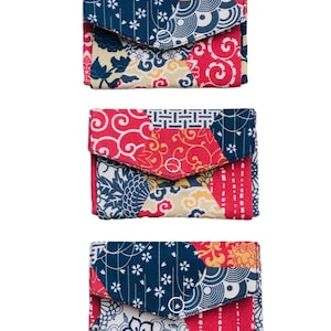PORTE MONNAIE origami, en tissu japonisant