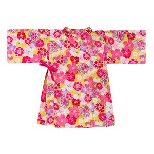 KIMONO bébé et enfant, tissu japonais, fleurs de sakura