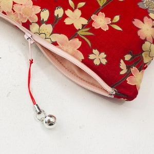 POCHETTE ZIPPEE, en tissu japonais