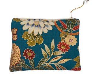 POCHETTE ZIPPEE, en tissu japonais