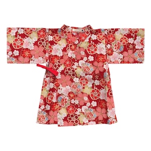 KIMONO bébé et enfant, tissu japonais, fleurs de sakura