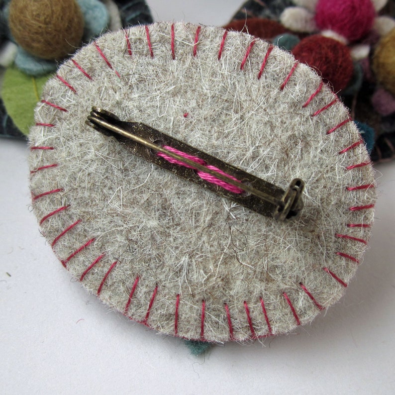 Handmade Felt Flower Bunch Brooch image 3