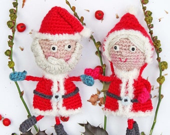 Crochet Pattern for Santa Claus is Coming to Town (with Mrs Claus)!