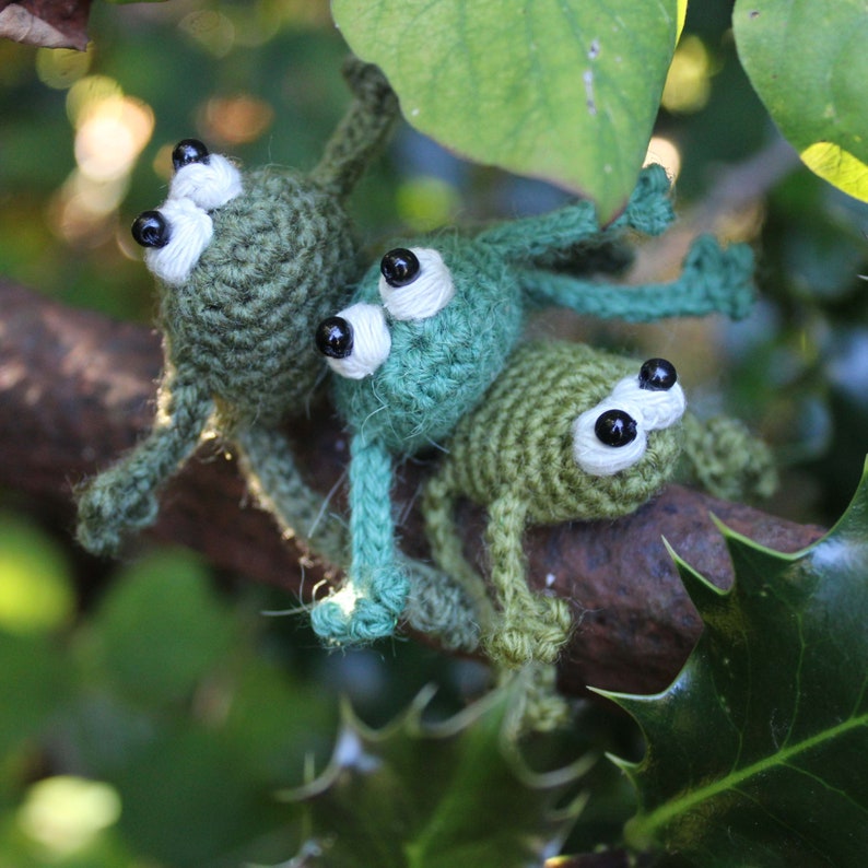 Hand Crocheted Lucky Frog Fridge Magnet image 7