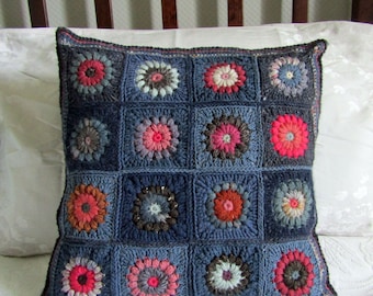 Motif au crochet pour un coussin Sunburst