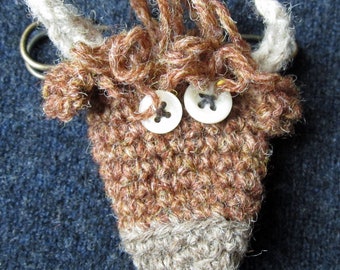 Crochet Pattern for a Heilan' Coo Kilt Pin