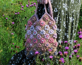 Crochet Pattern for a Mollie Flower Market Bag