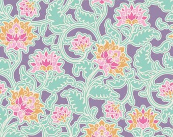 Tilda Cotton Fabric Fat Quarter Flower Tree Purple cm 50x55 Harvest Collection