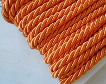 2.59 Mtrs of Fabulous Vintage French Orange Woven Passementerie Trim-Great Retro 1960/'s Design /& Colour Palette,Perfect for Projects