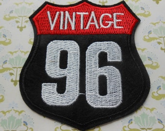 Vintage British Cafe Racer black Iron on//Sew on Embroidered Patch #140