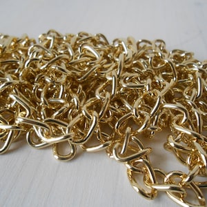 Gold Chain Aluminium Bag Handle 1 yd Jewlry Findings