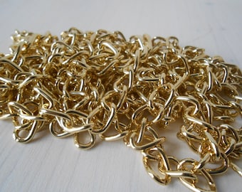 Cadena de oro Mango de bolsa de aluminio 1 yd Jewlry Hallazgos