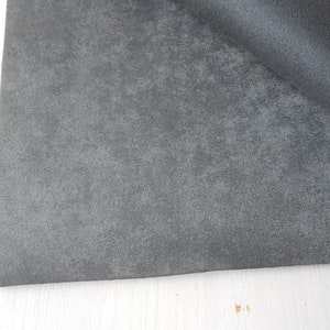 Tessuto Similpelle Scamosciato Double Face Nero/Grigio Fogli di Finta Pelle  cm 50x70 Suede