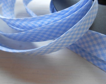 Sbieco di Cotone Quadretti Azzurri metri 5