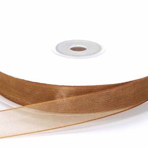 Organza Ribbon Bronze 5/8&quot;width 50 yards