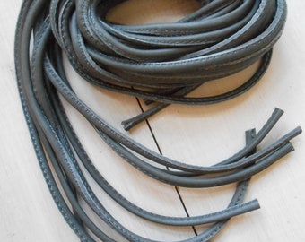 Leather Cord Gray 1/4" width 1 mt